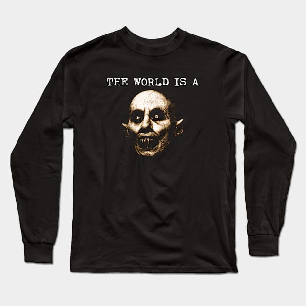 Nosferatu cult film creepy vampire horror shirt Long Sleeve T-Shirt by SOpunk